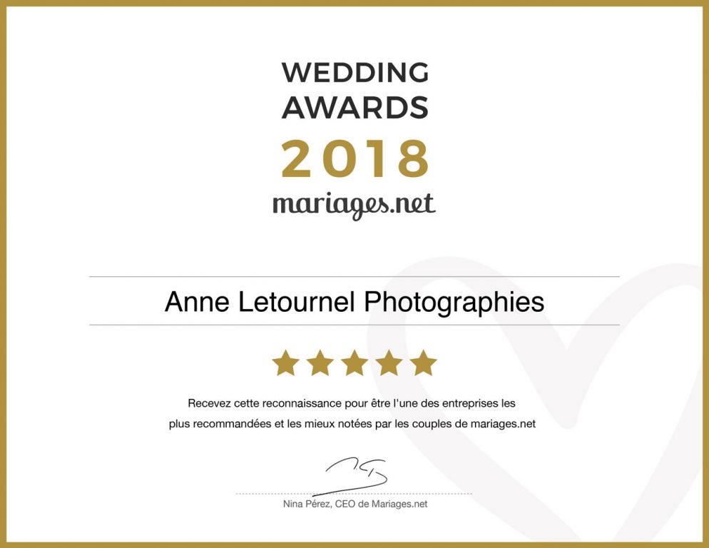 Wedding Awards 2018 Anne Letournel Photographe