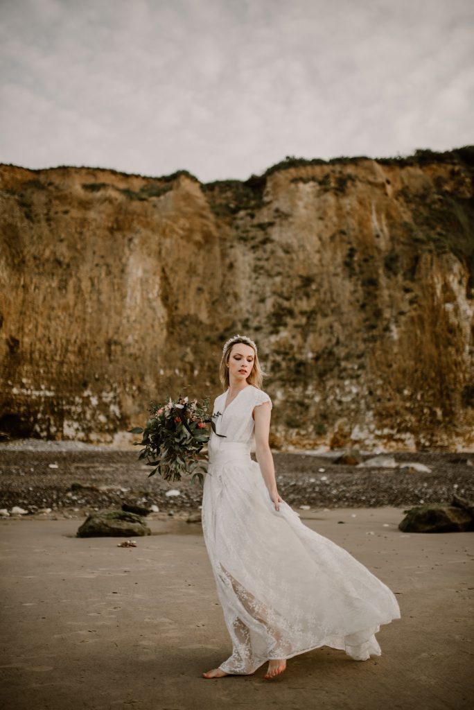 Mariée plage normande