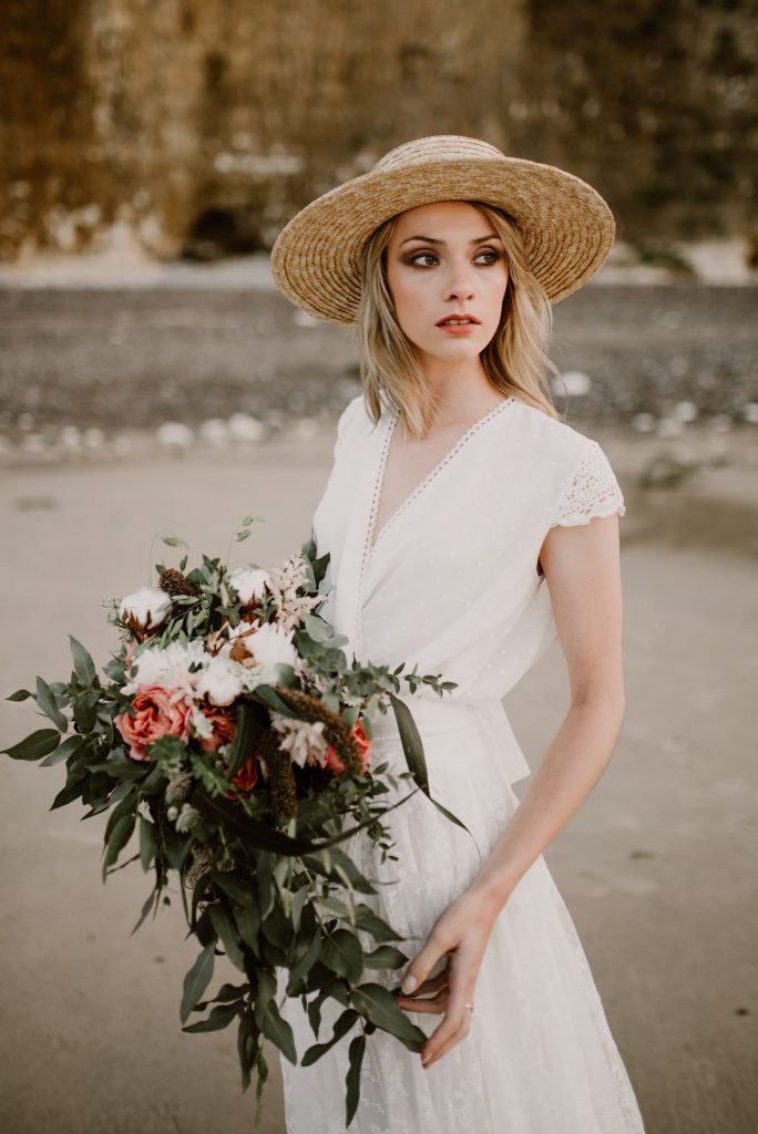 Mariée plage normande